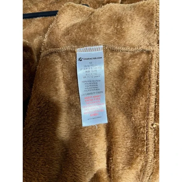 Star Wars Yoda Robe Hooded Fleece Brown Green Kids Size 12‎ - Picture 5 of 5